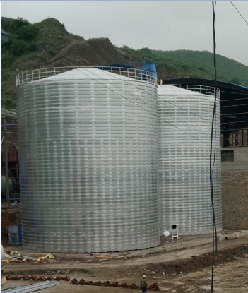 通化粮食钢板仓的安装全过程不用热焊接